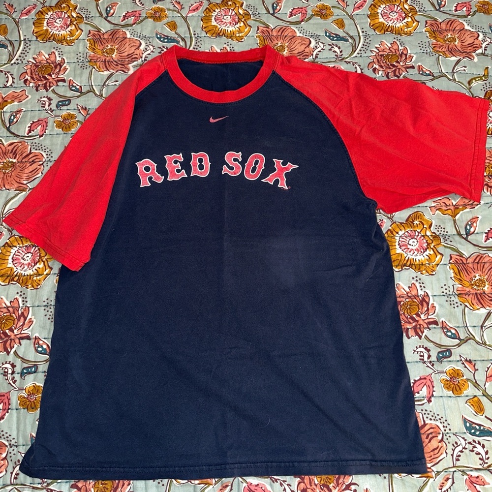 Nike Red and Blue Red Sox Jersey